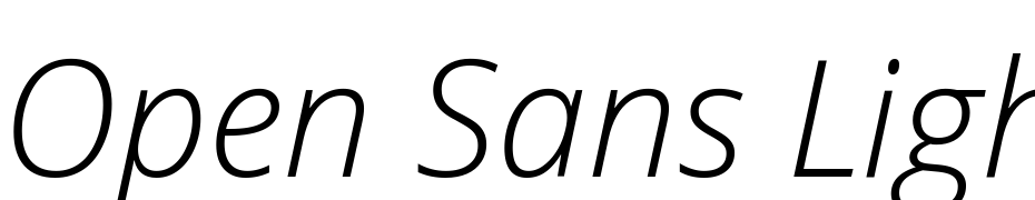 Open Sans Light Italic Yazı tipi ücretsiz indir